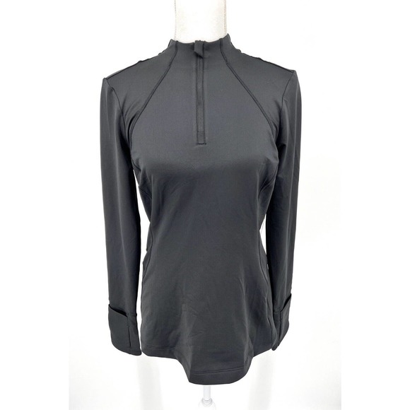 Athleta Tops - Athleta Women's Medium Black Whistler Half Zip Activewear Top NWT Pocket Thumb